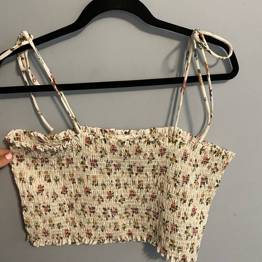 Plus size smock crop top tank